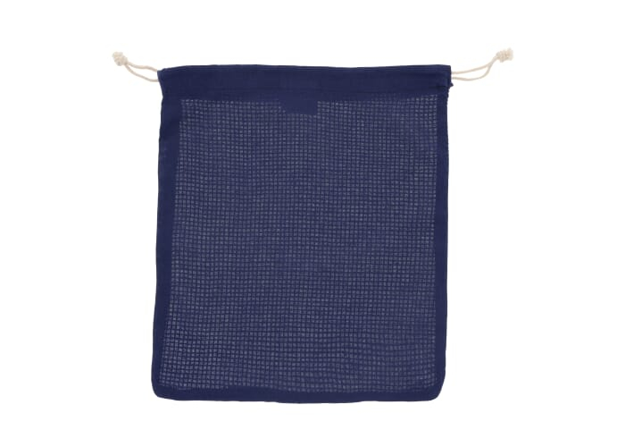 Sac filet publicitaire coton 140g 25x30cm Bleu foncé